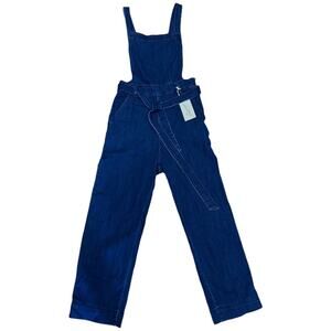 Universal Thread NWT  Dark Washed Wide Leg Overalls Size 8